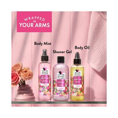 Find Your Happy Place Wrapped In Your Arms After-Bath Body Oil Blush Rose & Raspberry 200 ml - Hair Oils