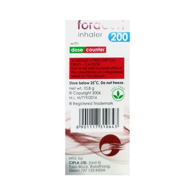 FORACORT 200 WITH DOSE COUNTER Inhaler 180md - Asthma/COPD-Ast