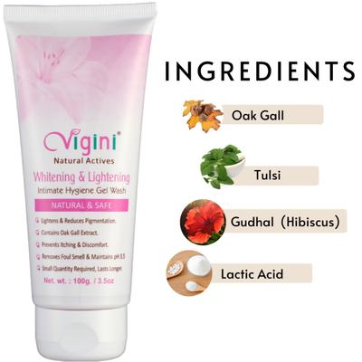 Vigini V-Tightening Gel 100ml + Whitening & Lightening Intimate Hygiene Gel Wash 100 g - Intimate Care