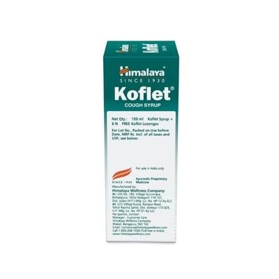 Himalaya Koflet Cough Syrup (Free 6 Koflet Lozenges) 100 ml - Cough & Cold (Ayush)