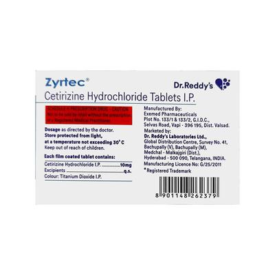 ZYRTEC 10mg Tablet 15's - Allergies-Ant
