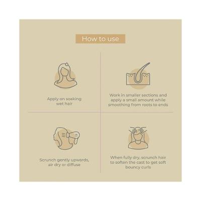 Ashba Botanics Flaxseed Curling Custard Natural Styling Gel for Curly & Wavy Hair 200 gm - Hair Gels & Waxes