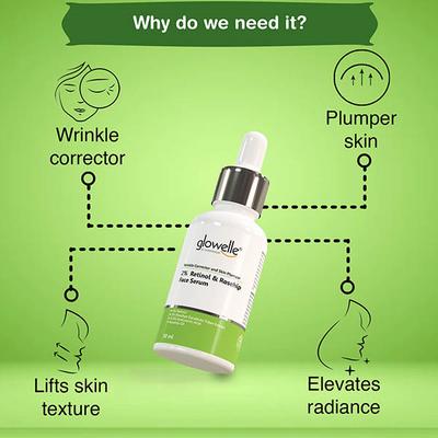 Aryanveda Glowelle 2% Retinol and Rosehip Oil Extract Face Serum 30 ml - Face Serum