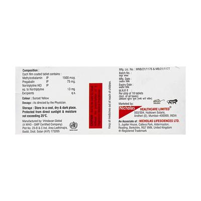 PRE NICGABA NTM Tablet 10's - Neuropathic Pain-Dru
