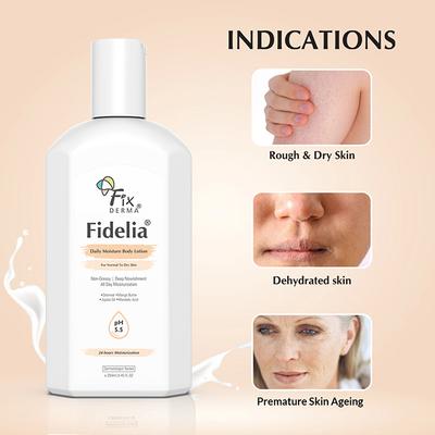 Fixderma Fidelia Daily Moisture Body Lotion, Body Lotion for Unisex, Body Lotion for Dry Skin 250 ml - Face Moisturizers