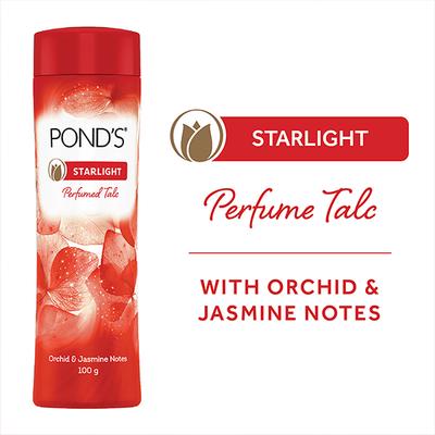 Pond's Starlight Perfumed Talc Powder, Orchid & Jasmin Notes 300 gm - Talcum Powders