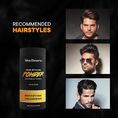 Men Deserve Hair Volumizing Powder Wax for High Volume, Strong Hold and Matte Finish Look 10 gm - Hair Gels & Waxes