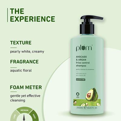 Plum Avocado Argan Frizz Control Shampoo for curly wavy frizzy hair 250 ml - Shampoos