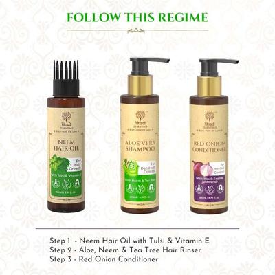 Khadi Essentials Hair Rinser - Aloe, Neem & Tea Tree with Pure Shikakai, Brahmi & Bhringraj Extracts 200 ml - Shampoos