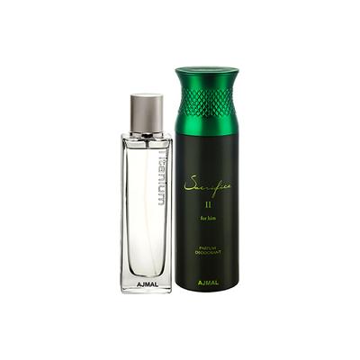 Ajmal Titanium EDP Citrus Spicy Perfume And Sacrifice II For Him Deodorant Fruity Aromatic Fragrance 300 ml - Men Perfumes (Edt/Edp)