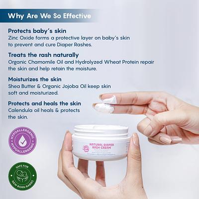The Moms Co. Natural Diaper Rash Cream 50 gm - Rash Creams
