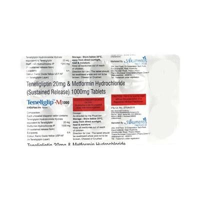 Teneliglip M 20/1000mg Tablet 10'S - Diabetes-Ant