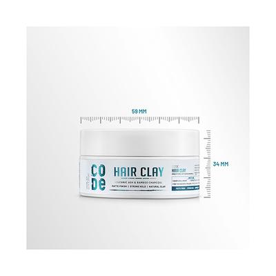 Wild Stone Code Hair Styling Clay for Men M Long Lasting Strong Hold Matte Finish with Volume 40 gm - Hair Gels & Waxes