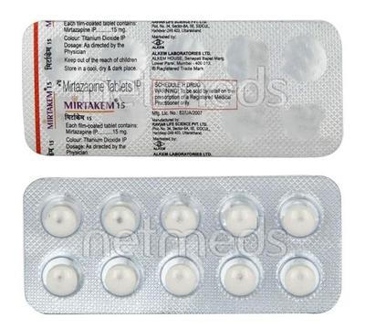 Mirtakem 15mg Tablet 10'S - Depression-Ant