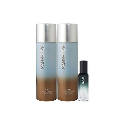Ajmal 2 Magnetize Deo & Prose EDP Pack of 3 20 ml - Women Perfumes (Edt/Edp)