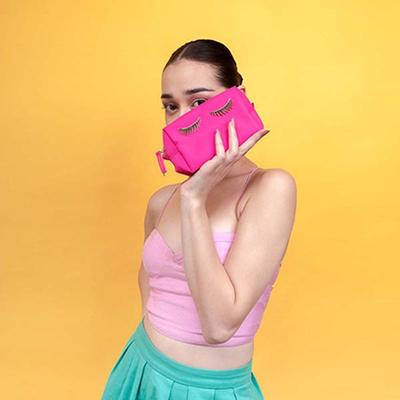 Colorbar Lips and Lashes (Small Pouch) - Neon Pink 80 gm - Makeup Pouches