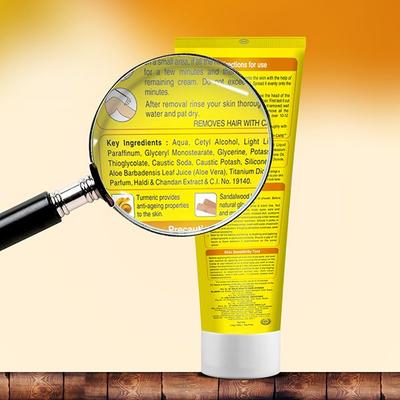 VI-John Feather Touch Hair Removal Cream Haldi & Chandan Tube for Normal Skin 110 gm - Shaving Creams