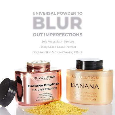Makeup Revolution Loose Baking Powder Banana 32 gm - Loose Powder