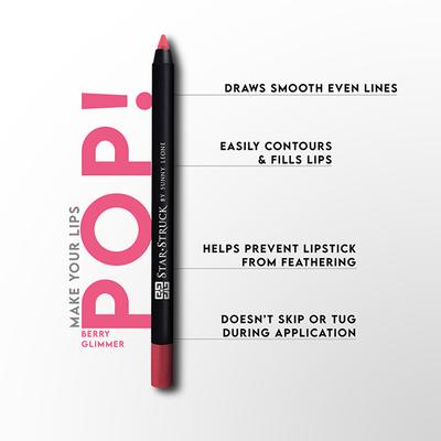 Star Struck by Sunny Leone Long Wear Lip Liner - Berry Glimmer 1.2 gm - Lip Liners