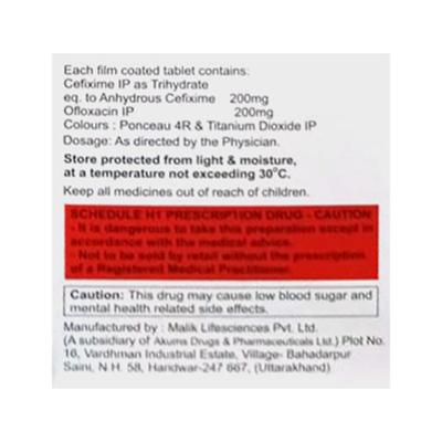 Delbi O Tablet 10'S - Bacterial Infections-Cep