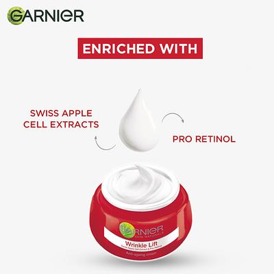 Garnier Skin Naturals, Wrinkle Lift Anti-Ageing Cream 40 gm - Face Moisturizers