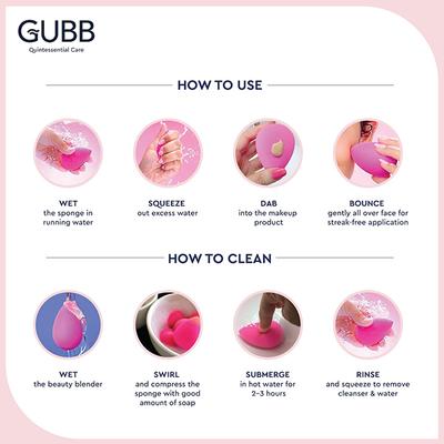GUBB Beauty Blender - Light Pink 18 gm - Sponges & Applicators