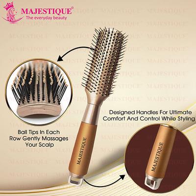 Majestique Golden Hair Styler Brush for Blow Drying, Styling and Solon for Men and Women 1's - Others