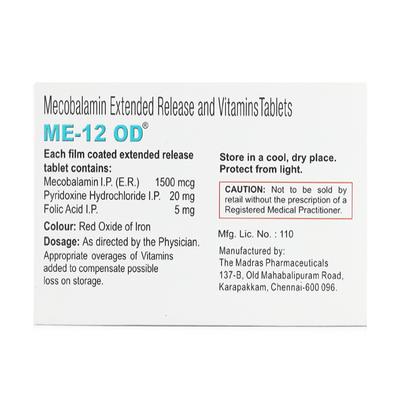 ME 12 OD Tablet 15's - Supplements-Vbc