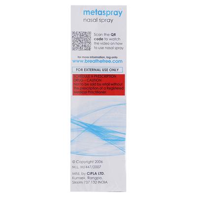 Metaspray Nasal Spray 100Md - Nasal Congestion-Nas