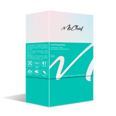 MsChief Virtuoso Vibrator With Air Pulse Stimulator - Turquoise 1's - Massagers And Vibrators