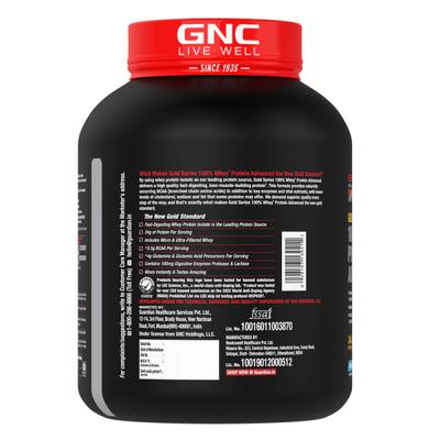 GNC AMP Gold Series 100% Whey Protein Advanced Powder - Vanilla Ice Cream 1.81 kg - Whey Proteins