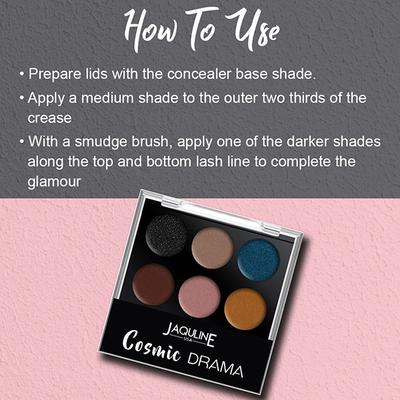 Jaquline USA Cosmic Drama Smokey Eyeshadow Palette 10.5 gm - Eyeshadow, Bases & Primers