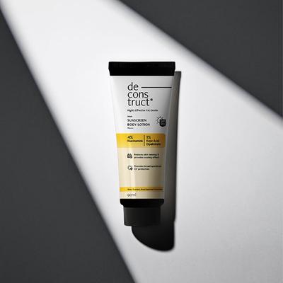 Deconstruct Detan Sunscreen Body Lotion with SPF 50+ Water resistant Body lotion UVA & UVB Protection PA ++++ 90 ml - Body Sunscreen