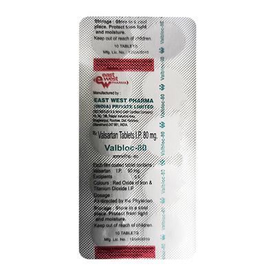 Valbloc 80mg Tablet 10'S - Hypertension-Ang