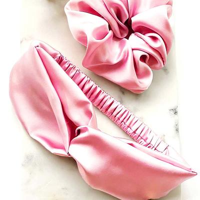 Prolixr Pink Satin Cross Knot Headband 1's - Hair Clips/Bands