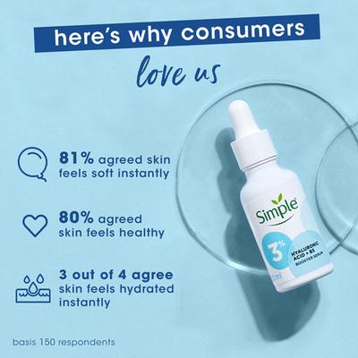 Simple Booster Serum Hyaluronic Acid + B5 For Deep Hydration 30 ml - Face Serum