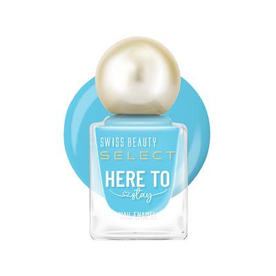 Swiss Beauty Select Here To Stay Nail Enamel With High Gloss Finish Ibiza Blue 12 ml - Nail Polish