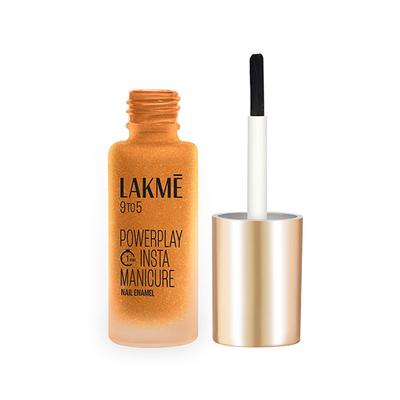 Lakme 9To5 Powerplay Insta-Manicure Nail Enamel Golden Hour 6 ml - Nail Polish