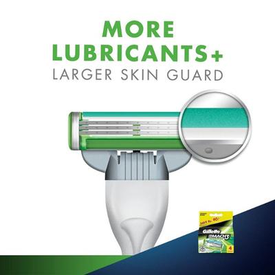 Gillette Mach3 Sensitive Blades - Cartridges (4 Cartridges) 1's - Razors & Cartridges