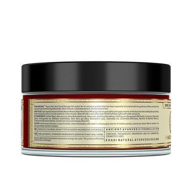 KHADI NATURAL ROSE & ALOEVERA FACE MASSAGE GEL 100 gm - Face Gels