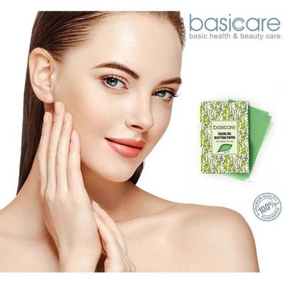 Basicare Facial Oil Blotting Paper,Green Tea, (pack of 200) 1's - Facial Wipes & Tissues