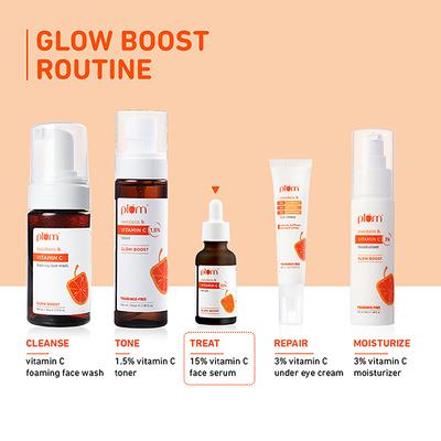 Plum 15% Vitamin C Face Serum Glow Boost with Mandarin 30ml - Face Serum