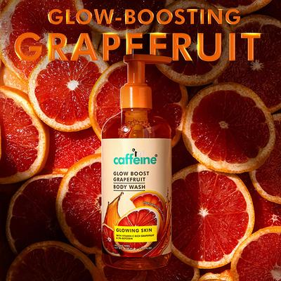 mCaffeine Glow Boost Grapefruit Body Wash - Fruity Grapefruit Aroma, Vitamin C Rich & 5% Glycerine 300 ml - Shower Gels & Body Wash
