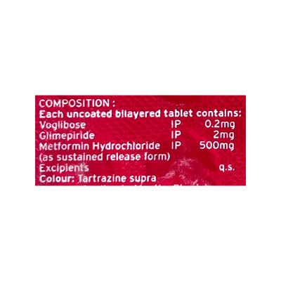 Ozomet VG 2mg Tablet 15'S - Diabetes-Ant