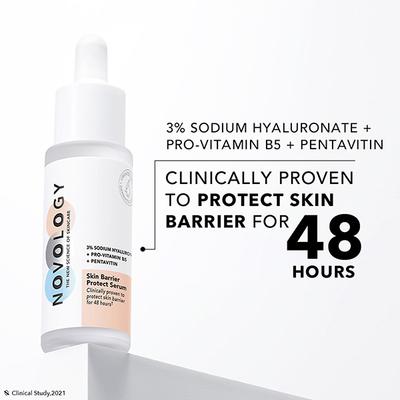 Novology Moisture Barrier Booster Serum for 48 hours of Hydration - For Dry Skin, Non-Sticky 28 ml - Face Serum