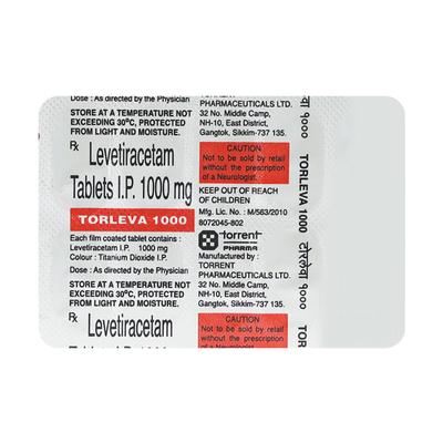 Torleva 1gm Tablet 10'S - Epilepsy/Convulsion-Ant