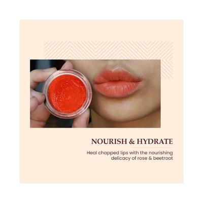 Mother Sparsh Rose & Beetroot Lip Balm For Dry & Chapped Lips 10 gm - Lip Balms