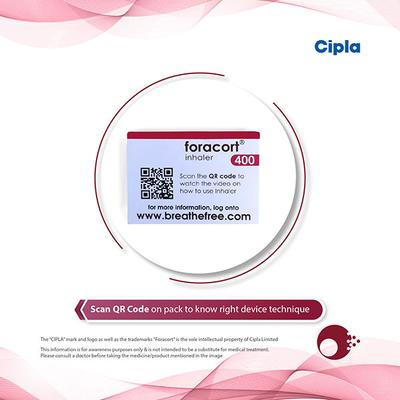 Foracort 400 Inhaler 120Md - Asthma/COPD-Ast