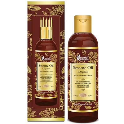 Oriental Botanics Organic Sesame Oil with Comb Applicator 200 ml - Hair Oils