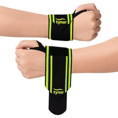Tynor Wrist Wrap with Thumb Loop (UN) - Black & Green - Hand/Wrist Supports